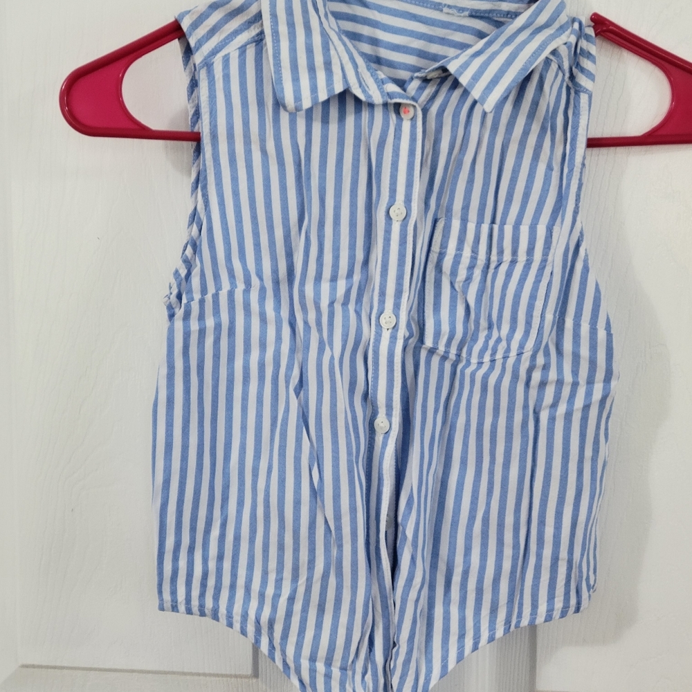 Blue and white shirt